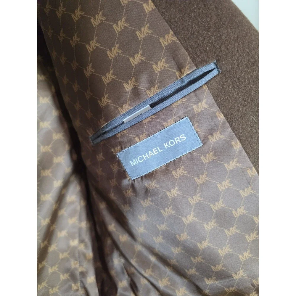Michael Kors Suit Jacket Brown Classic Fit Wool Blend Blazer Men’s 44R - Picture 3 of 8